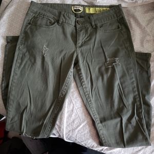 ARMY GREEN SKINNY JEANS SIZE 7